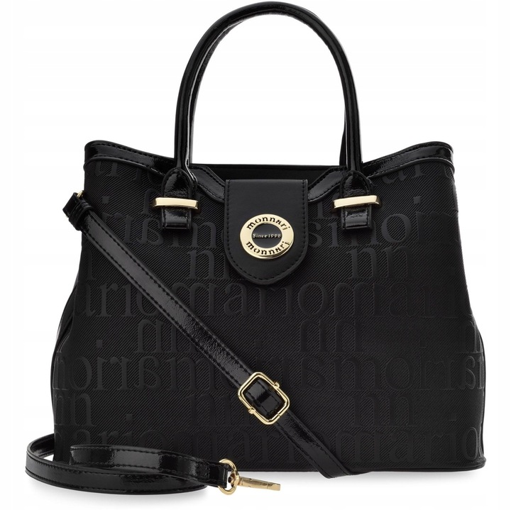 Torebka Damska Czarna Na Ramię Do Ręki Klasyczna Kuferek Prezent Dla Kobiet