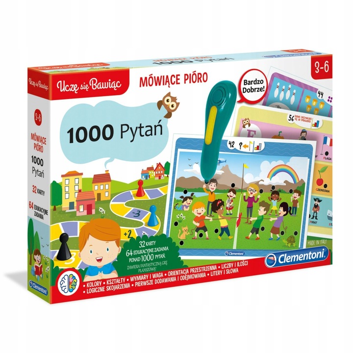 MÓWIĄCE PIÓRO 1000 PYTAŃ GRA EDUKACYJNA CLEMENTONI