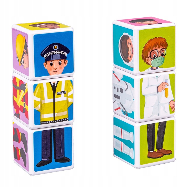 Zabawka dla dzieci SMILY PLAY Klocki Magnetyczne 12 Zawodów SP83465