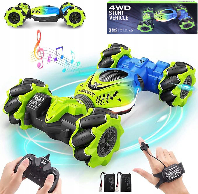 SAMOCHÓD ZDALNIE STEROWANY RĘKĄ GESTAMI 4X4 AUTO RC 2 W 1 GARNITUR