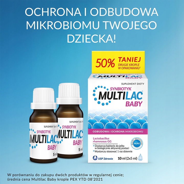 MULTILAC BABY synbiotyk dla dzieci krople 2x5ml