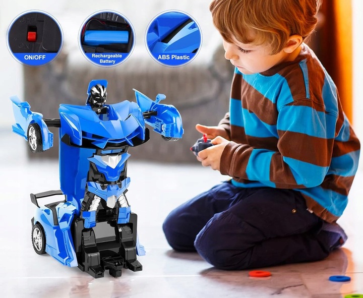 Thedttoy Transforming Toys – Zdalnie Sterowany Samochód 2w1 Robot