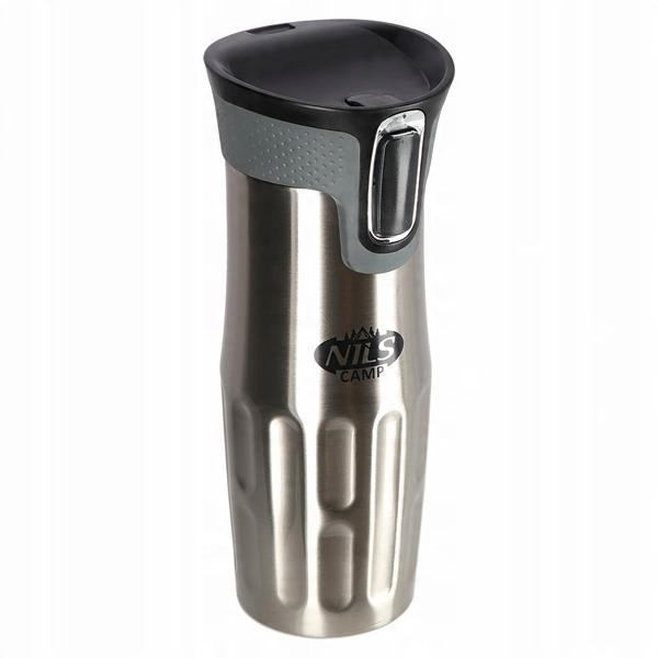 Turystyczny KUBEK TERMICZNY na wyjazdy 420ml silve