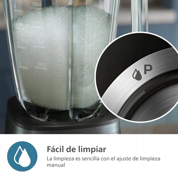 Blender kielichowy Philips Serii 5000 1200 W 2 L HR3031/00 czarny + BIDON