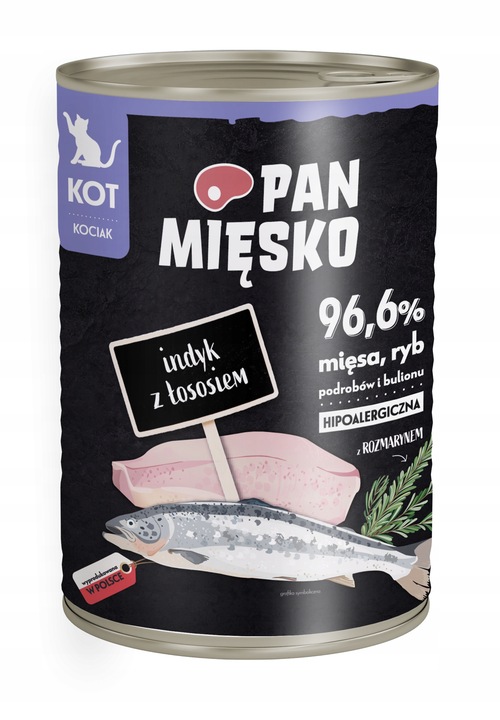 PAN MIĘSKO MOKRA KARMA DLA KOCIĄT WYJĄTKOWY MIX SMAKÓW 6 X 400 G