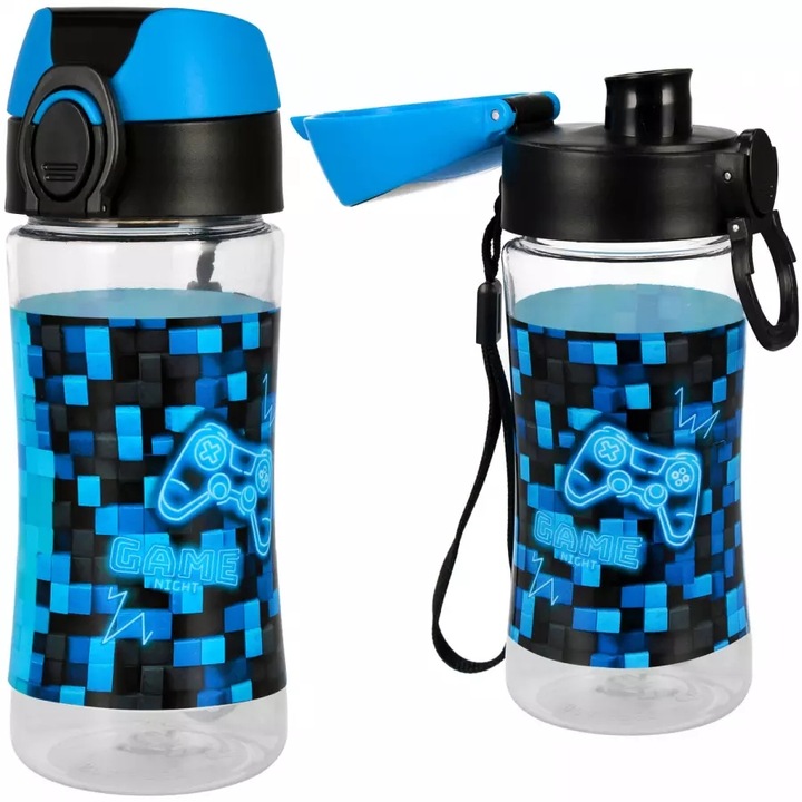 ZESTAW ŚNIADANIOWY BIDON ŚNIADANIÓWKA TRITAN 450ml BPA FREE PIXELE PAD