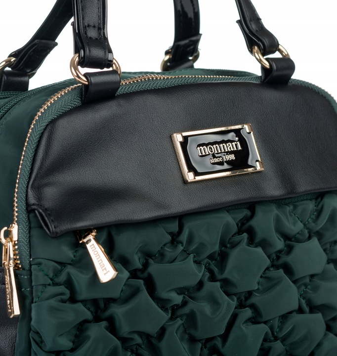 TOREBKA LISTONOSZKA MONNARI PIKOWANA SPORTOWA POJEMNA 3 KOMOROWA Zielona