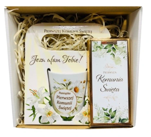 Prezent Na Komunie Pamiątka I Komunii Upominek Kubek Czekolada Limitowana