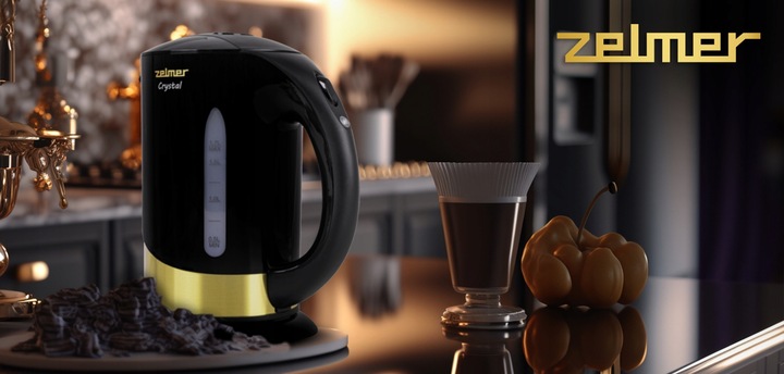 Czajnik elektryczny Zelmer ZCK7630 Gold 2200 W 1,7 l czarny