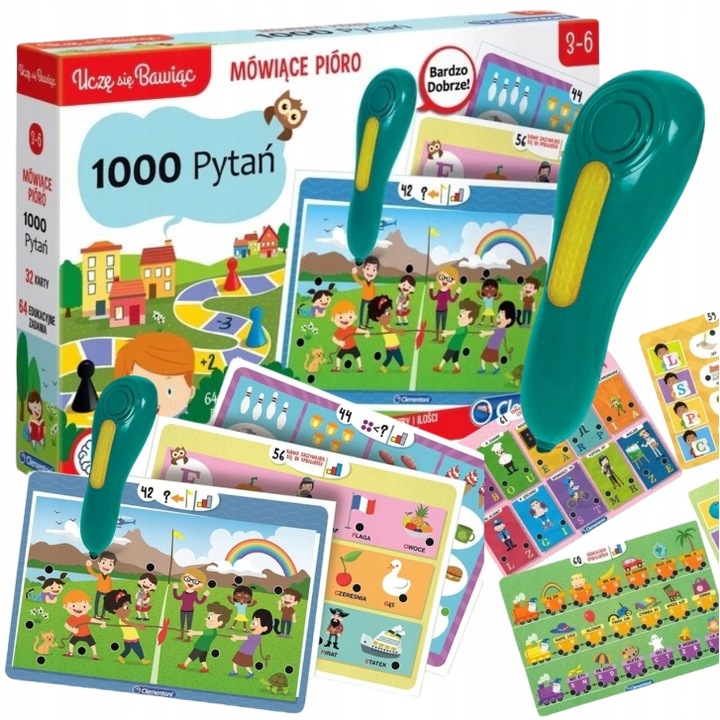 MÓWIĄCE PIÓRO 1000 PYTAŃ GRA EDUKACYJNA CLEMENTONI