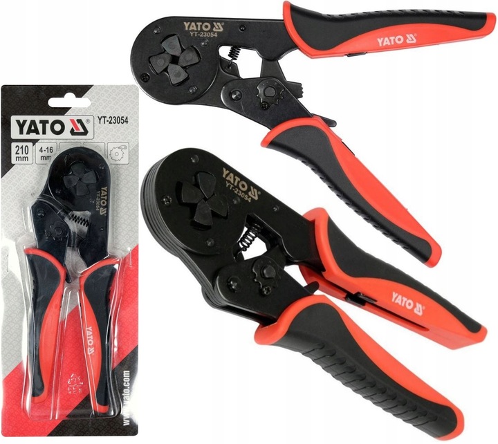YATO ZACISKARKA SZCZYPCE 210mm SAMONASTAWNE DO KONEKTORÓW TULEJEK 4-16 mm2