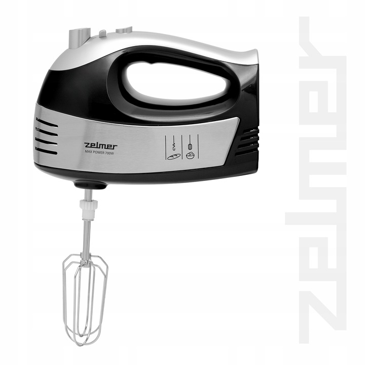 MIKSER RĘCZNY ZELMER LEKKI ROBOT KUCHENNY 4 KOŃCÓWKI Z MISĄ 2,5L TURBO 700W