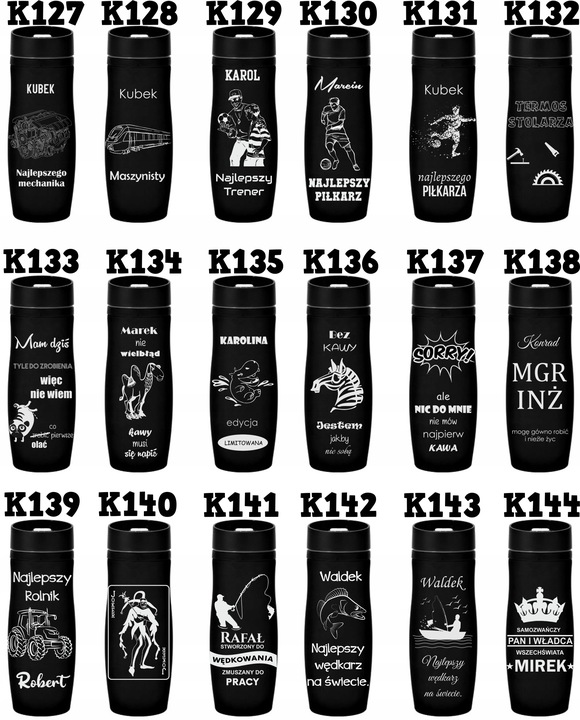 KUBEK TERMICZNY Z GRAWEREM PREZENT WALENTYNKI DZIEŃ KOBIET