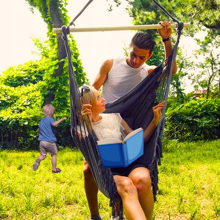 HUŚTAWKA BOHO HAMAK BRAZYLIJSKI OGRODOWY KRZESŁO BRAZYLIJSKIE BUJANY kokon