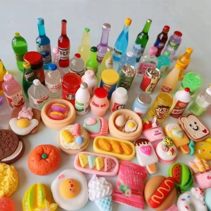 100 SZTUK MINI JEDZENIE UROCZE AKCESORIA DLA DZIECI URODZINOWYCH