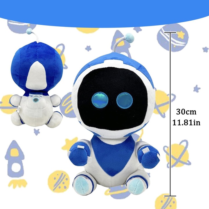 KOLEKCJONERSKA 30CM MIĘKKA ZABAWKA PLUSZOWY ASTRO BOT NA PREZENT URODZINOWY