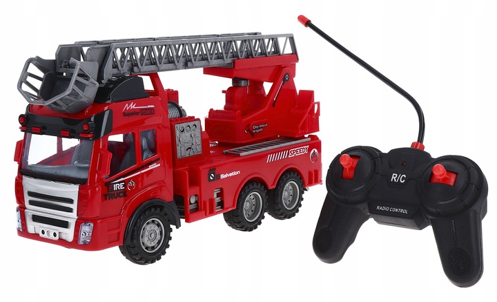 STRAŻ POŻARNA DUŻE AUTO ZDALNIE STEROWANE PILOTEM R/C WÓZ STRAŻACKI PREZENT