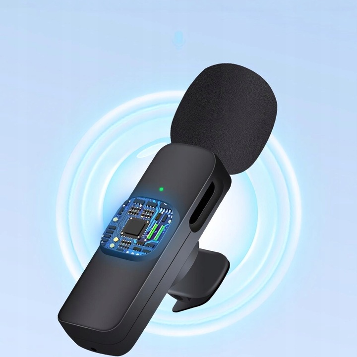ZESTAW 2x MIKROFON KRAWATOWY BEZPRZEWODOWY USB C NA KLIPS USBC 2 MIKROFONY
