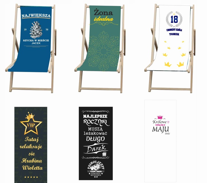Leżak Leżaki z Nadrukiem Nadruk +Projekt REKLAMA