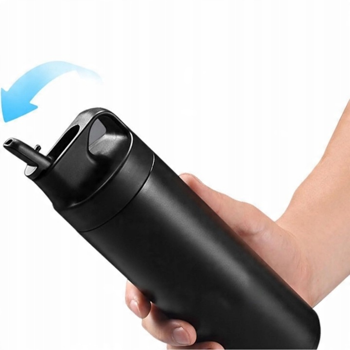 Kubek termiczny ze słomką i ustnikiem butelka termiczna stalowa 550 ml