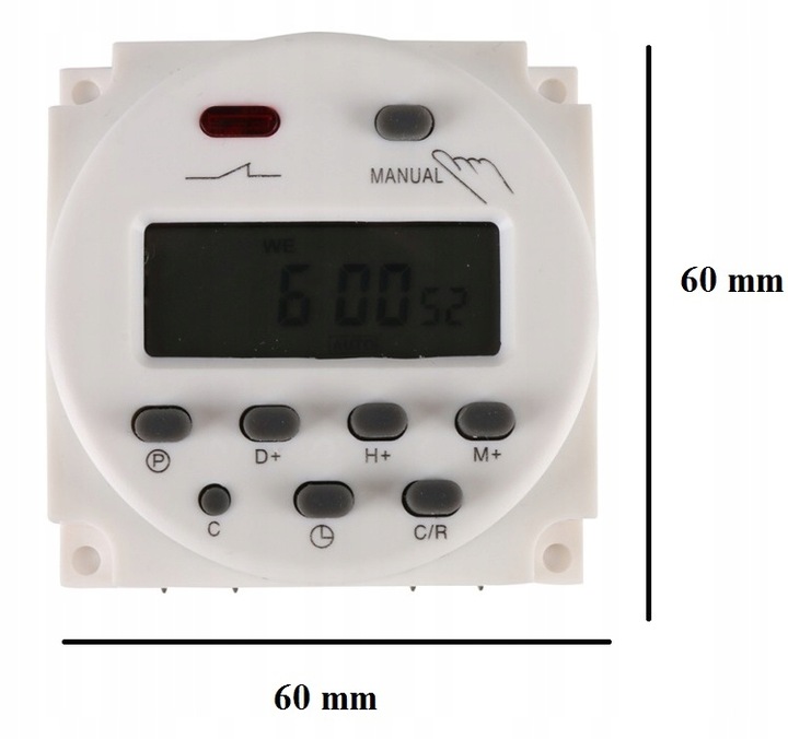 TIMER WYLACZNIK WLACZNIK CZASOWY PROGRAMATOR 12V