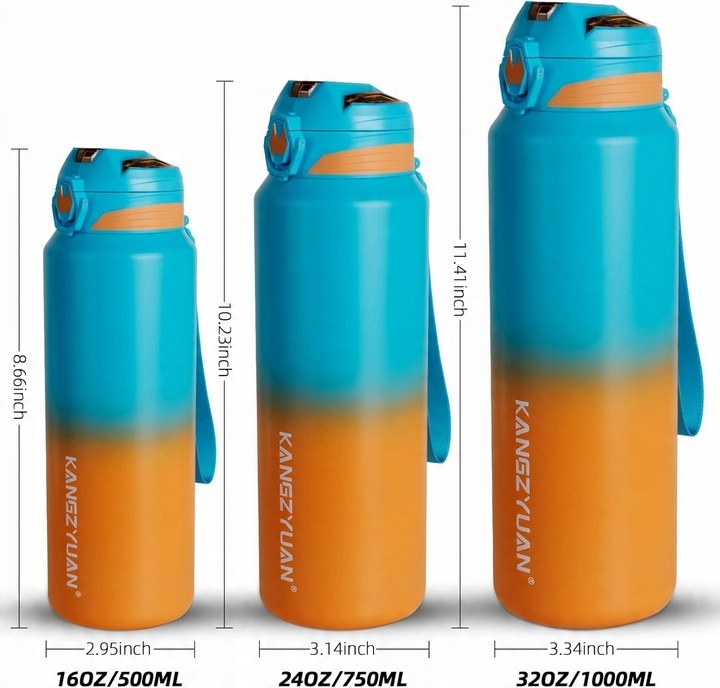 Kubek termiczny Termos Bidon na napoje kawę Sportowy izolowany z ustnikiem