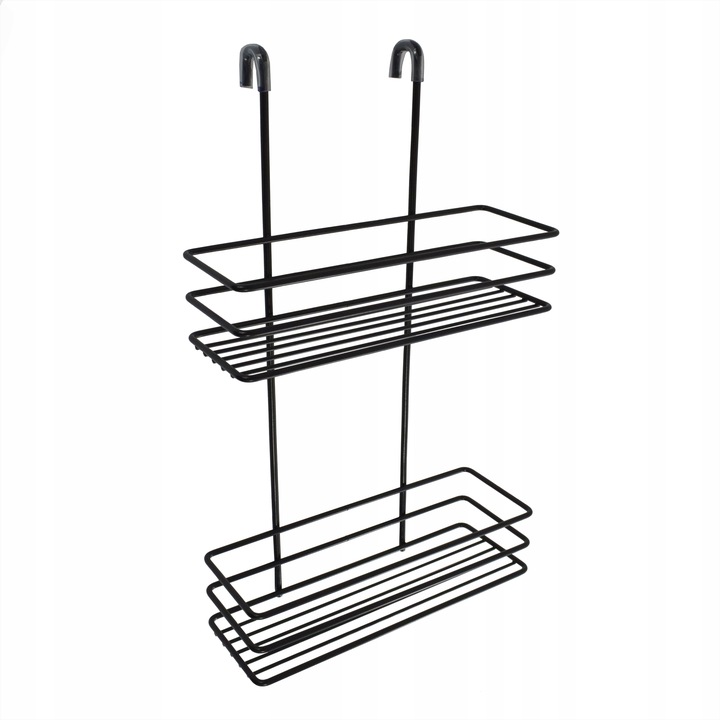 DRUCIANA PÓŁKA ŁAZIENKOWA ZAWIESZANA POD PRYSZNIC CZARNA LOFT NOWOCZESNA