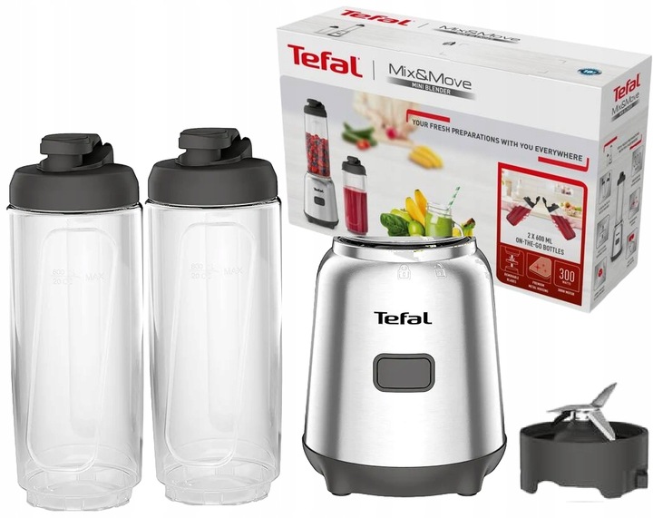 Blender Tefal BL15FD Smoothie MIX&MOVE 2x butelka 600ml
