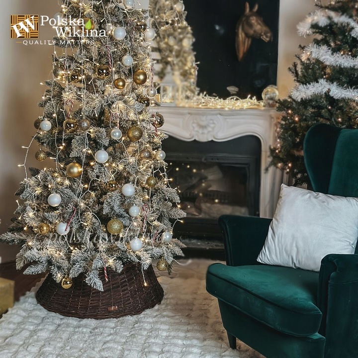 OSŁONA NA STOJAK POD CHOINKĘ WIKLINOWA Ø 60 CM CIEMNA