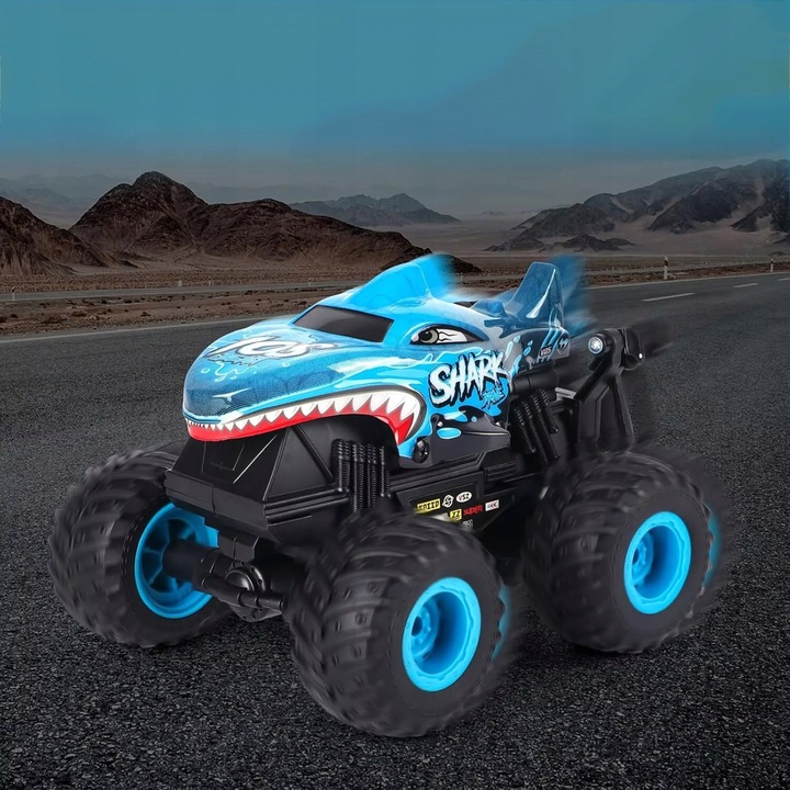 ZDALNIE STEROWANE AUTO REKIN MONSTER TRUCK RC Z MUZYKĄ LED 2.4GHZ OBRÓT 360