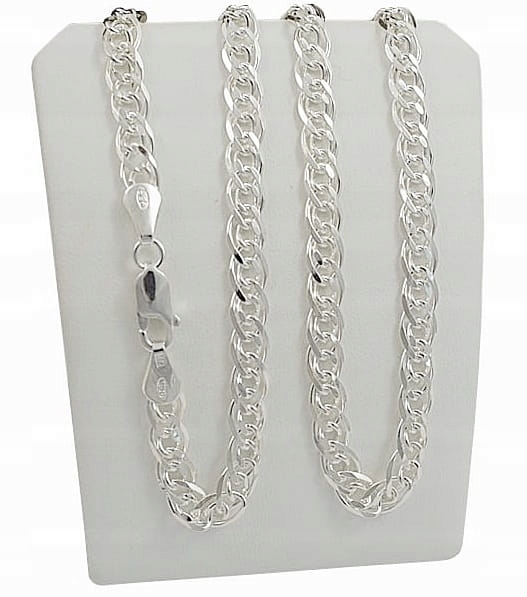 Srebrny Łańcuszek Męski Nonna MONALIZA Pełna Diamentowana 5 mm Srebro 925