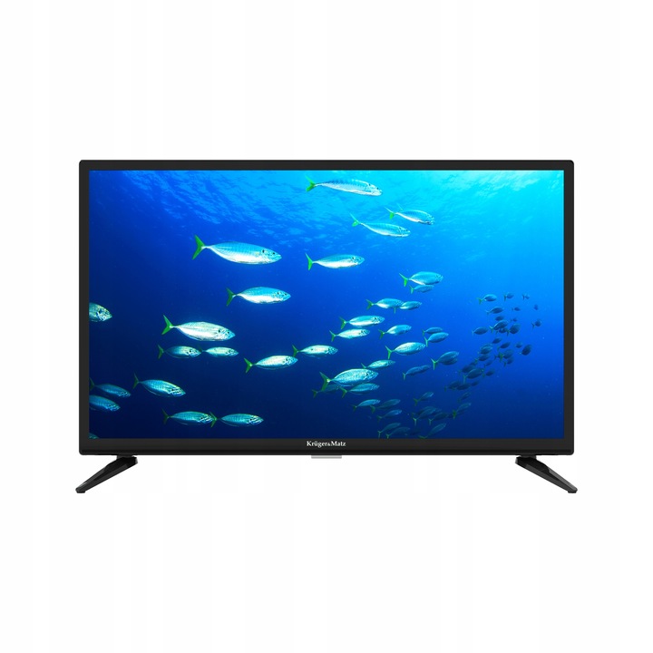 TELEWIZOR 24'' LED KRUGER&MATZ 12V 230V DVB-T2 NOWY MODEL KAMPER + ZASILACZ