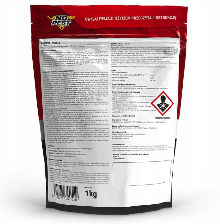 TRUTKA GRANULAT NA GRYZONIE 1KG + STACJA DERATYZACYJNA X3 BROMADIOLONE