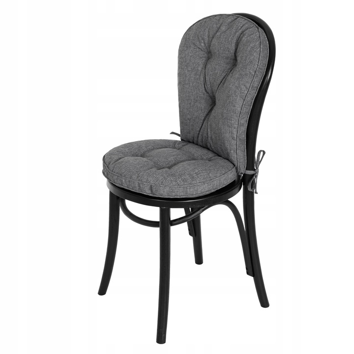 PODUSZKA NA KRZESŁO OKRĄGŁA wodoodporna z oparciem 49 cm kawiarniana 40x40