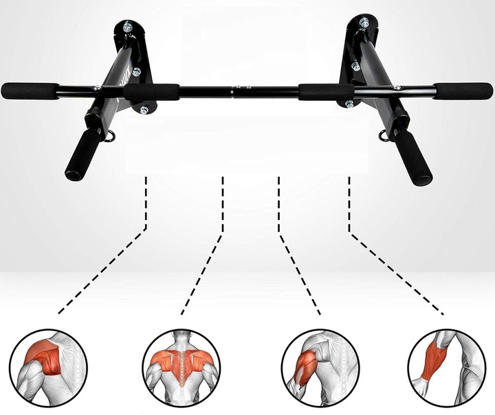 Wielofunkcyjny drążek do podciągania ćwiczeń do ściany 6 uchwytów