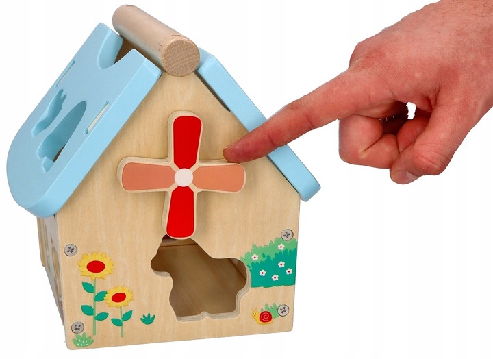 Obora drewniana Zwierzątka z farmy Sorter Zabawka dla rocznego dziecka