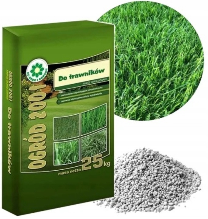NAWÓZ TRAWNIK S 25kg DO TRAWY ZWARTA DARŃ WYBARWIAJĄCY + OSMOCOTE GRATIS