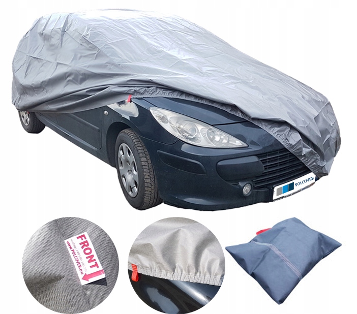 POKROWIEC NA SAMOCHÓD 3 WARSTWY r. M hatchback 410-440cm PLANDEKA NA AUTO