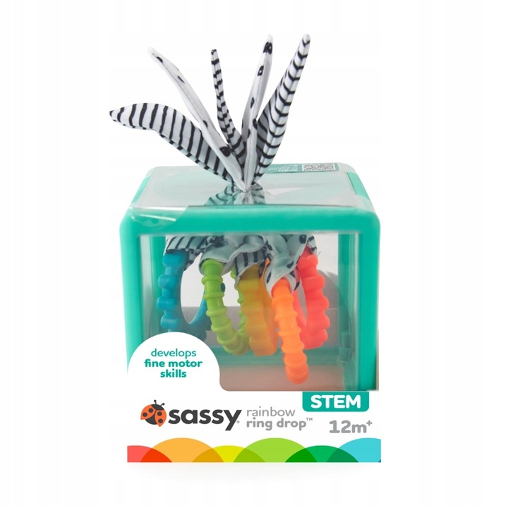 Manipulacyjna kostka sensoryczna Montessori - elastyczna kostka sorter z kr