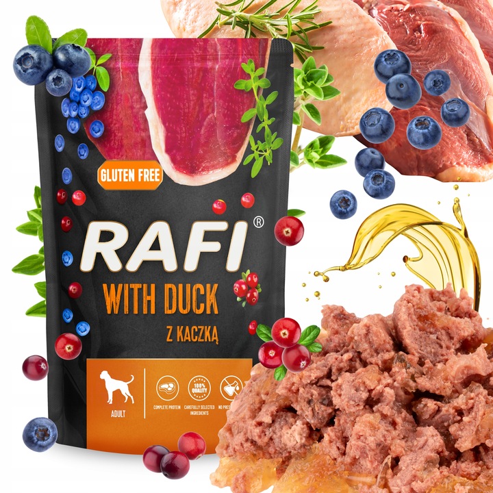 MOKRA KARMA DOLINA NOTECI RAFI ADULT BEZ ZBÓŻ SASZETKA MIX SMAKÓW 24 x 500G