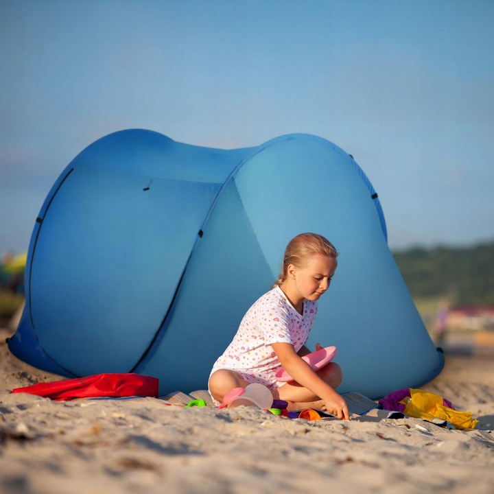 NAMIOT PLAŻOWY SAMOROZKŁADAJĄCY PARAWAN POP UP ZAMYKANY Z DASZKIEM OUTTEC