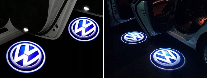 2x LED LOGO PROJEKTOR VW PASSAT GOLF EOS JETTA SHARAN TIGUAN TOUAREG TOURAN
