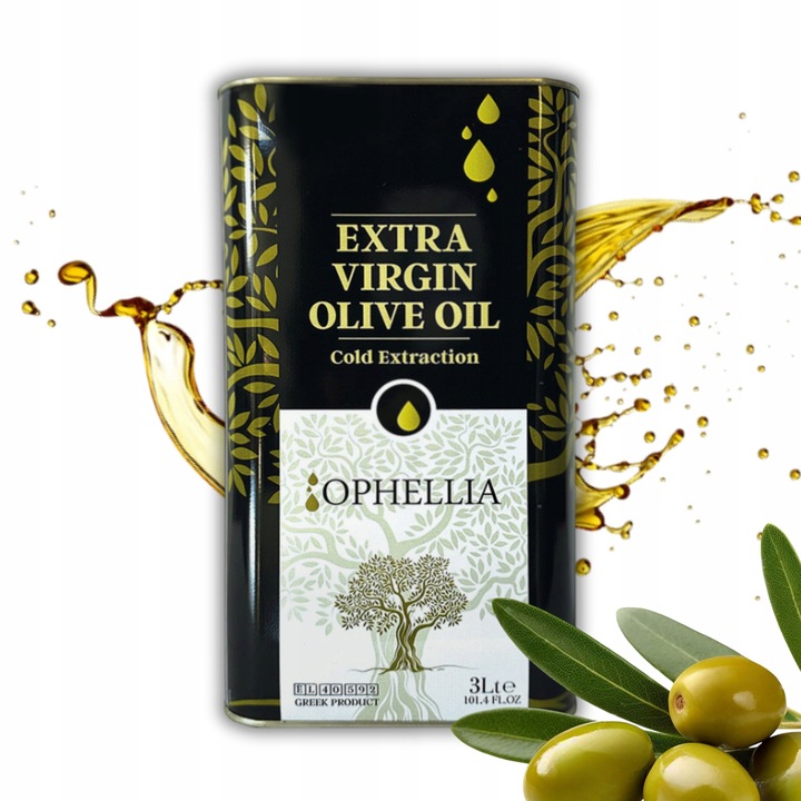 Oliwa z oliwek Extra Virgin 3L Grecka Ophellia Premium Ekstrakcja na Zimno