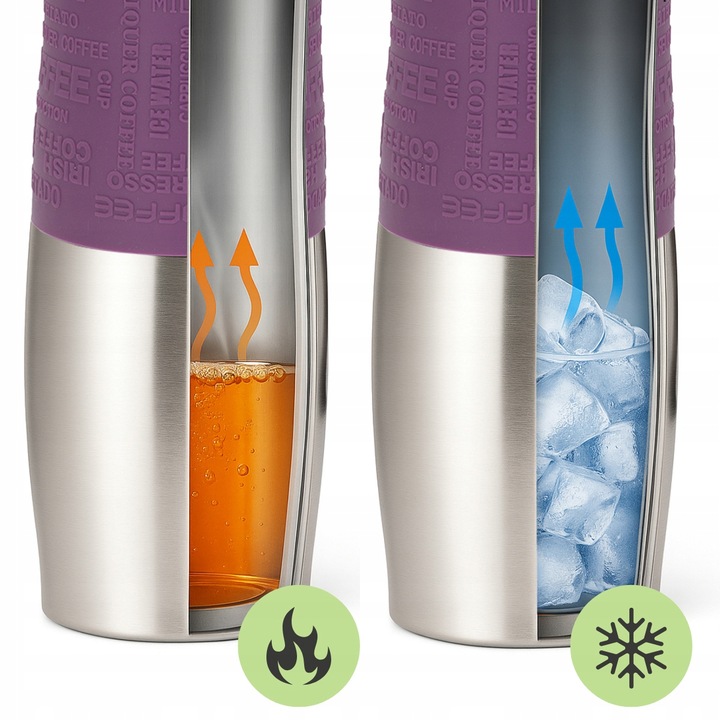 KUBEK TERMICZNY do kawy herbaty TERMOS BUTELKA bidon KAMILLE 480ml