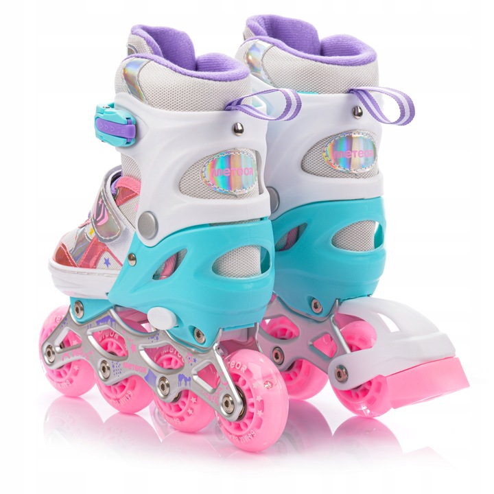 ROLKI REGULOWANE METEOR DLA DZIECI LUNAR S 30-33 kółka LED but półmiękki