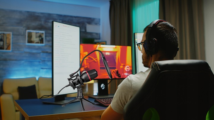 Mikrofon Komputerowy Gamingowy Studyjny Streaming