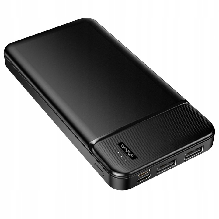 Power bank 10000 mAh 2xUSB micro USB-C ładowarka
