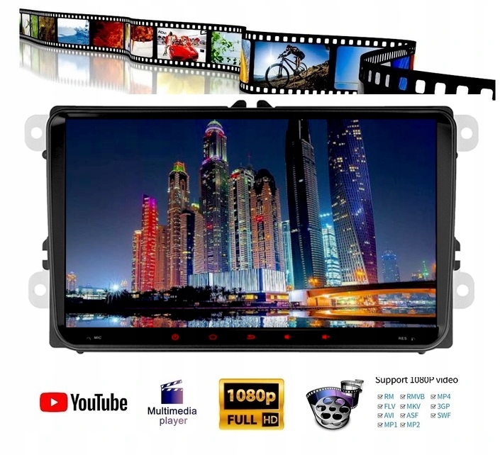 RADIO NAWIGACJA GPS ANDROID VW GOLF V VI 2003-2012 USB WIFI CARPLAY 2/64GB