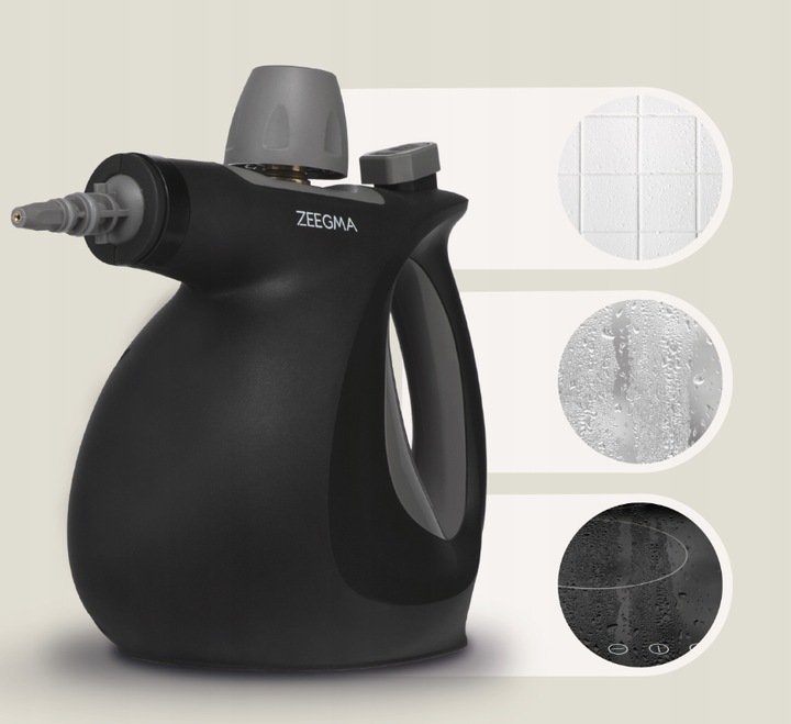 MYJKA PAROWA PAROWNICA NA PLUSKWY CZYŚCIK CIŚNIENIOWY 1000W 3BAR 8 KOŃCÓWEK