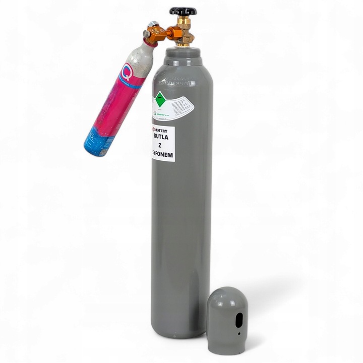 Butla CO2 Pełna 8l z Syfonem Przetoczka Adapter Alfa Do Sodastream Różowe